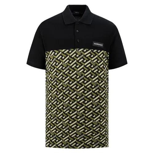 Áo Polo Versace Logo Monogram Printed 1008329 1A05963 5B160 Phối Màu Size M