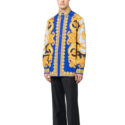 Áo Sơ Mi Versace Barocco 660 10085651A061495U670 Print Shirt Phối Màu Size 50
