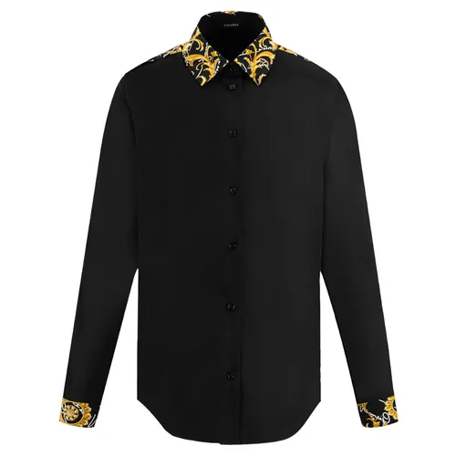 Áo Sơ Mi Versace Logo Baroque Printed 1006219 1A02030 5B090 Màu Đen Size 40