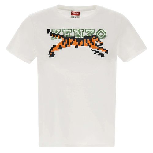 Áo Thun Kenzo Pixel Classic Cotton T-Shirt FD52TS0124SG02 Màu Trắng