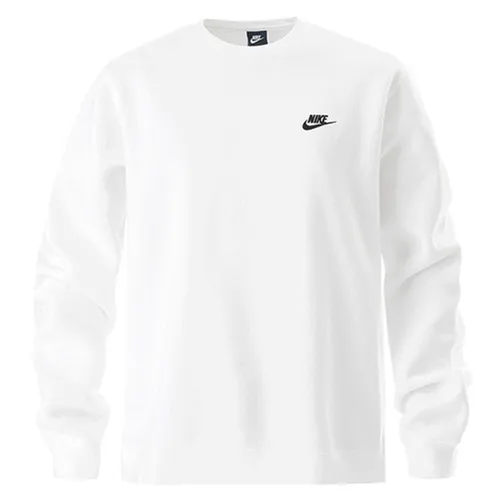 Áo Thun Nike Club Swoosh Crew Sweatshirt In White 804340-100 Sweater Màu Trắng Size M