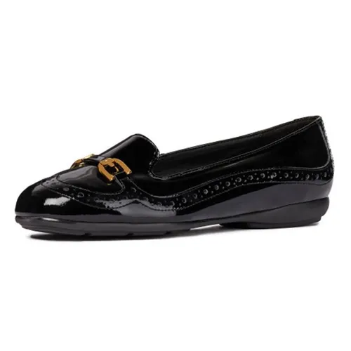 Giày Búp Bê Geox D Annytah A SYNT.PAT Đính Khuy Màu Đen Size 37