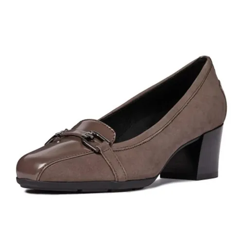 Giày Cao Gót Geox D ANNYA M.C NUBUCK+SYNT.LEA CHESTNUT Màu Nâu Đậm Size 38