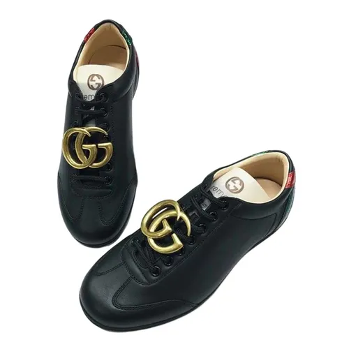 Giày Gucci Calfskin Black Sneaker Màu Đen Size 41