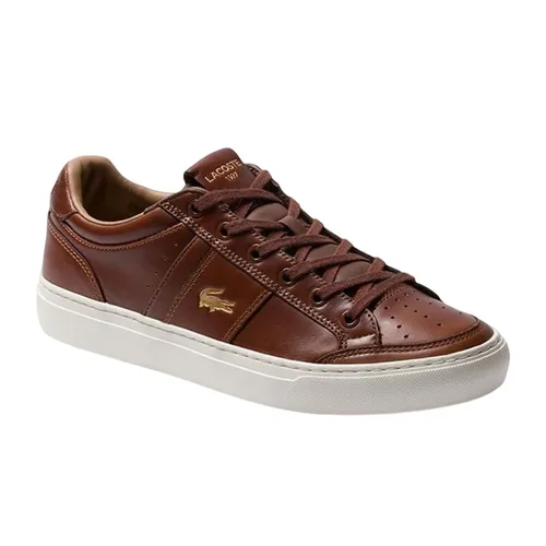 Giày Lacoste Sneakers - Giày Lacoste Men's Courtline Sneakers Màu Nâu Size 40.5 - Vua Hàng Hiệu
