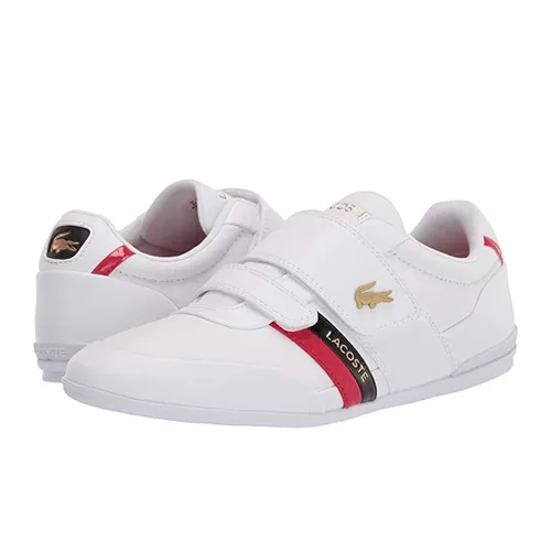 Giày Lacoste Men's Misano Strap Leather And Synthetic Sneakers Màu Trắng