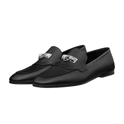 Giày Lười Hermès Blaise Loafer Noir Màu Đen Size 40.5-6