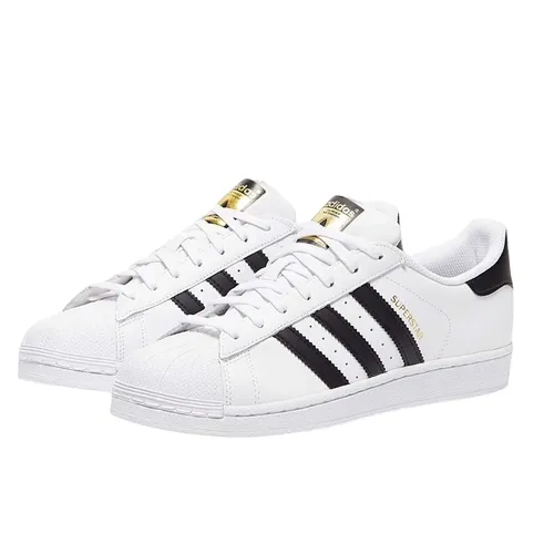 Giày Adidas Adidas Superstar - Giày Thể Thao Adidas Original Superstar Tem Vàng C77124/FV3284 Màu Trắng Size 41 - Vua Hàng Hiệu