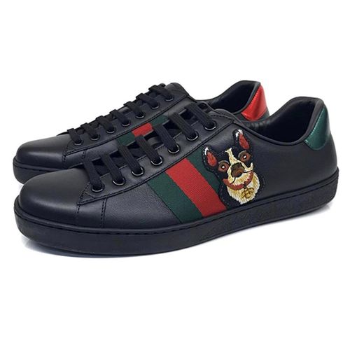 Giày Thể Thao Gucci Black Dog New Ace Sneakers Màu Đen Size 40