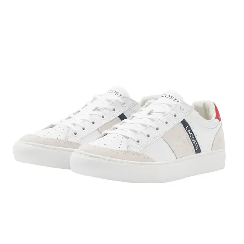Giày Thể Thao Lacoste Men's Courtline 0120 1 CMA Màu Trắng Gót Đỏ Size 39.5
