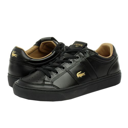 Giày Thể Thao Lacoste Men’s Courtline Leather Sneakers 7-39CMA004702H Black Size 39.5