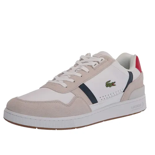 Giày Thể Thao Lacoste T-Clip Leather Màu Trắng Sữa Size 42
