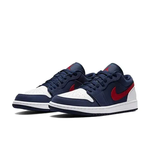 Giày Thể Thao Nike Air Jordan 1 Low USA Màu Xanh Navy