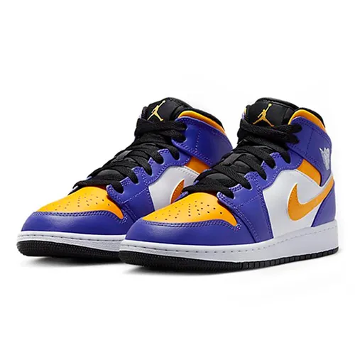 Giày Thể Thao Nike Air Jordan 1 Mid GS 'Lakers' DQ8423-517 Phối Màu Size 39