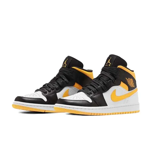 Giày Thể Thao Nike Air Jordan 1 Mid Laser Orange Black Phối Màu Size 38