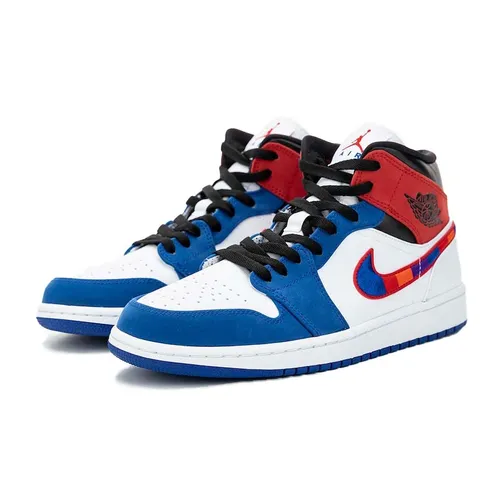 Giày Thể Thao Nike Air Jordan 1 Mid SE Multicolored Swoosh AJ1 White Red Blue Men 852542-146 - Giày - Vua Hàng Hiệu