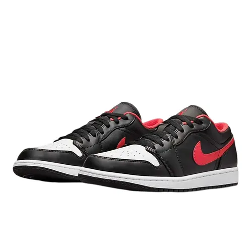 Giày Thể Thao Nike Jordan 1 Low 553558-063 Màu Đen/Trắng/Đỏ Size 44.5