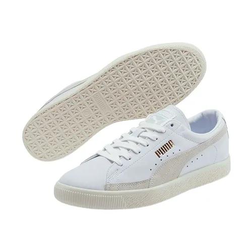 Giày Da trơn cao cấp - Giày Thể Thao Puma Basket 90680 Lux Màu Trắng Size 42 - Vua Hàng Hiệu