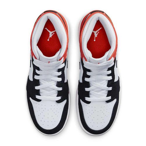 Giày Thể Thao Trẻ Em Nike Jordan 1 Mid Alt SEShattered Vines (PS) DR6963-100 Màu Đen Cam Size 18-5