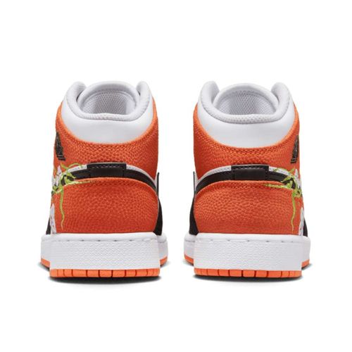 Giày Thể Thao Trẻ Em Nike Jordan 1 Mid Alt SEShattered Vines (PS) DR6963-100 Màu Đen Cam Size 20.5-1