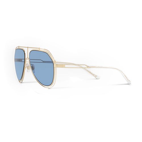 Kính Mát Dolce Gabbana D&G Men Metal Pilot Sunglasses-Blue Màu Xanh Blue-1