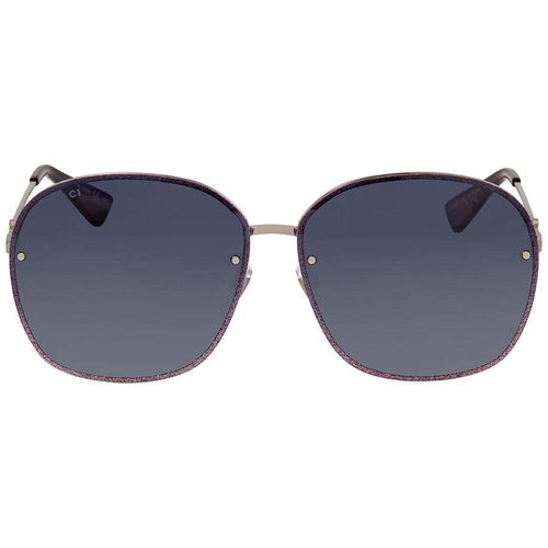 Kính Mát Gucci Blue Grey Gradient Oval Sunglasses GG0228S 004 63-3