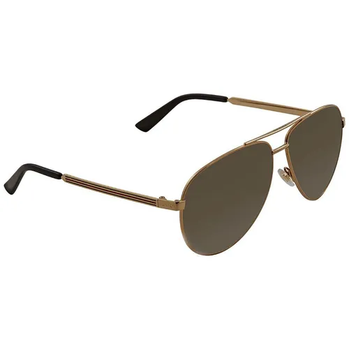 Kính Mát Gucci Brown Gradient Aviator Sunglasses GCGG0137S 001 61