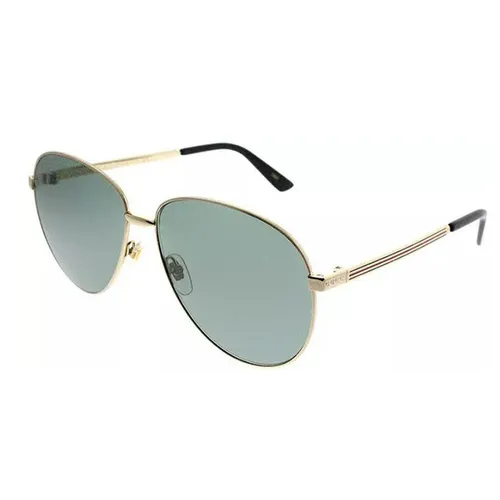 Kính Mát Gucci Green Aviator Unisex Sunglasses GG0138S 001 61