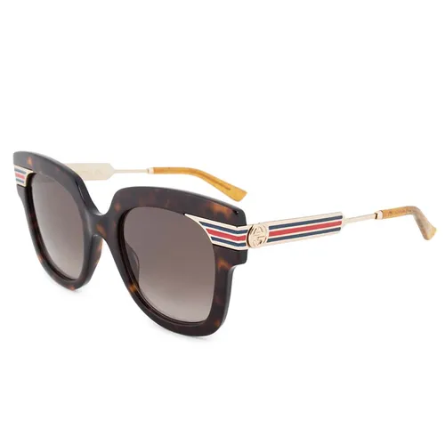 Kính Mát Gucci Grey Brown Shaded Square Ladies Sunglasses GG0281S 002 50