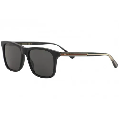 Kính Mát Gucci Grey Polarized Rectangular Men's Sunglasses GG0381S 007 57 - Kính mắt - Vua Hàng Hiệu