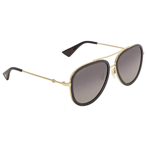 Kính Mát Gucci Polarized Grey Gradient Aviator Sunglasses GG0062S 011 57