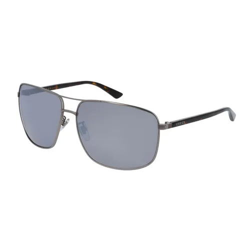 Kính Mát Gucci Silver Rectangular Ladies Sunglasses GG0065SK 002 66