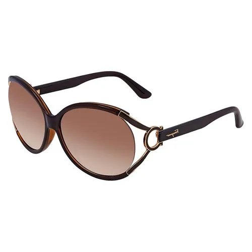 Kính Mát Salvatore Ferragamo Brown Gradient Round Sunglasses