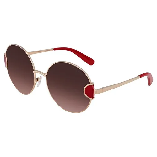 Kính Mát Salvatore Ferragamo Red, Brown Gradient Round Sunglasses SF156S 735 59
