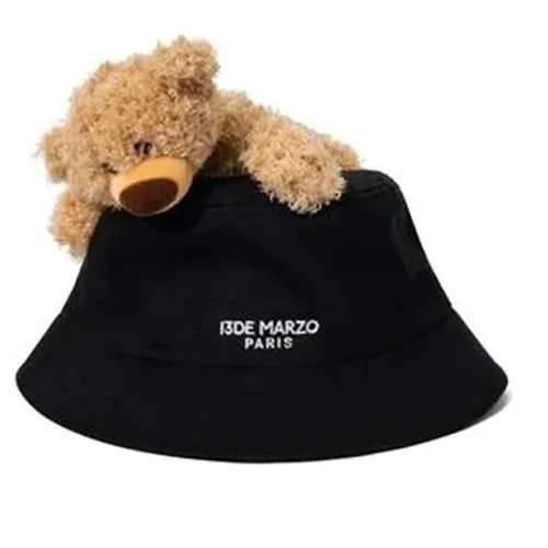 Mũ 13 De Marzo Lazy Teddy Bear Bucket Hat Black