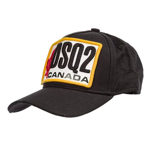 Mũ nón DSquared2 Nam Mũ lưỡi trai Cotton - Mũ DSquared2 DSQ2 BCM0245 Patch Canada Baseball Cap Màu Đen - Vua Hàng Hiệu