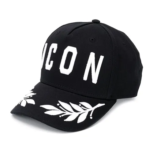 Mũ DSquared2 Icon Embroidered Baseball Leaf Cap Màu Đen
