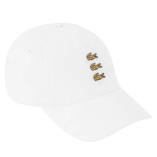 Mũ  Lacoste Gold Triple Croc Cap Màu Trắng