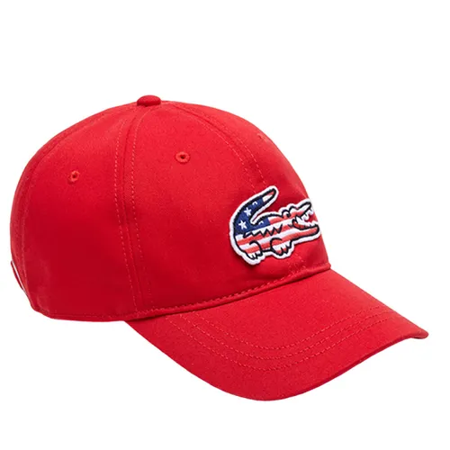 Mũ Lacoste Men's American Flag Croc Cap Màu Đỏ