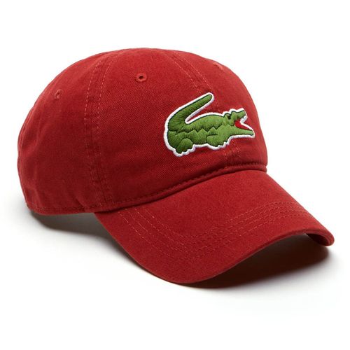 Mũ Lacoste Men's Big Croc Gabardine Cap Red