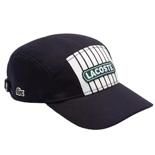 Mũ Lacoste Striped Cotton Màu Xanh Navy