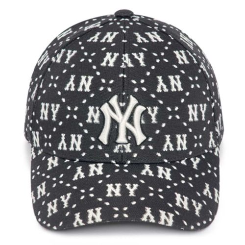 Mũ MLB Diamond Monogram Structure Ball Cap New York Yankees 3ACPM023N-50BKS Màu Đen-2