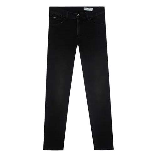 Quần Jeans Nam Dolce & Gabbana D&G Tag Silver Skinny GY07LD G8IU1 S9001 Màu Đen Size 46