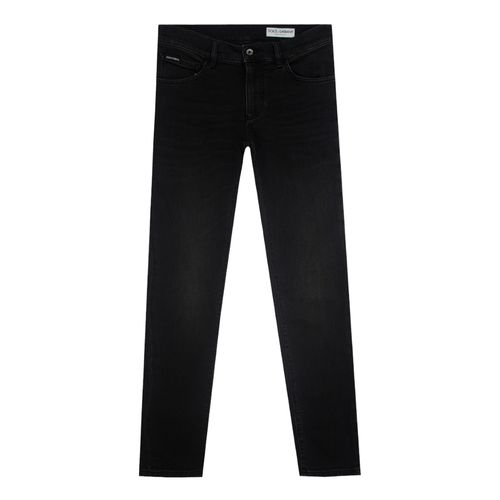 Quần Jeans Nam Dolce & Gabbana D&G Tag Silver Skinny GYJCCD G8IU1 S9001 Màu Đen Size 44