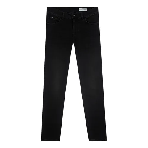 Quần Jeans Nam Dolce & Gabbana D&G Tag Silver Skinny GYJCCD G8IU1 S9001 Màu Đen Size 46
