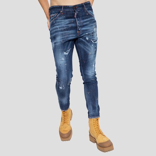 Quần Jeans Dsquared2 Dark Blue Relax Long Crotch S71LB1111 S30789 470 Màu Xanh Size 46-3