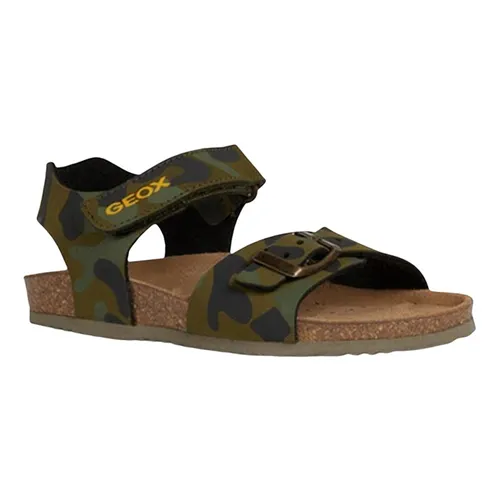 Sandals Bé Trai Geox J N.S.STORM B. A PRINT.DBK Họa Tiết Camo Xanh Rêu Size 36 - Giày - Vua Hàng Hiệu