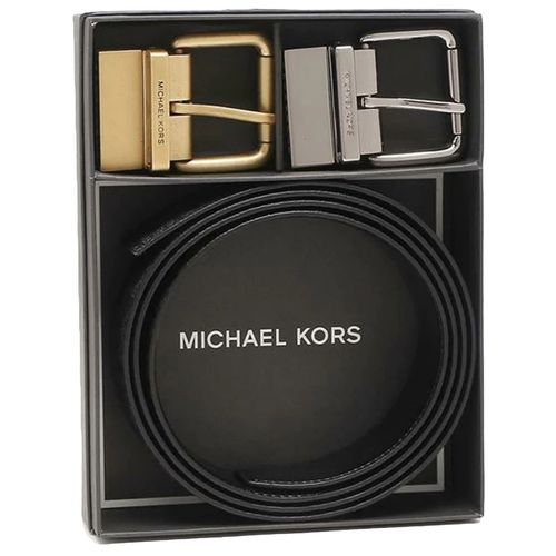 Set Thắt Lưng Michael Kors MK Mens 4-in-1 Signature Canvas Belt Gift Set Box Black 36F1LBLY9O Màu Đen