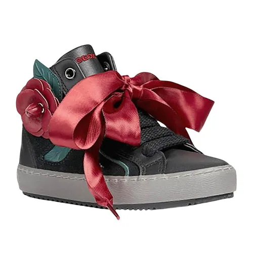 Sneakers bé gái Geox J KALISPERA G. C SUE+SYNT Cột Nơ Màu Đen Size 33