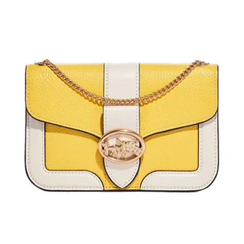 Túi xách - Túi Đeo Chéo Coach Georgie Crossbody Retro Yellow Mix Logo C6440 Màu Vàng - Vua Hàng Hiệu